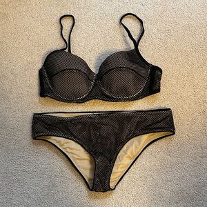Bottega Veneta Black Mesh Women's Bikini Set - Never worn